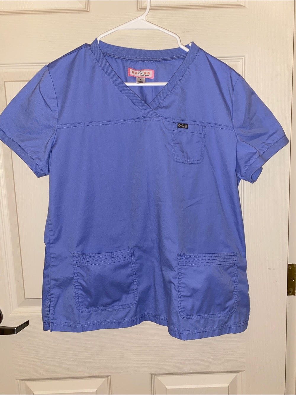Koi Nicole Scrub Top-True Ceil Blue